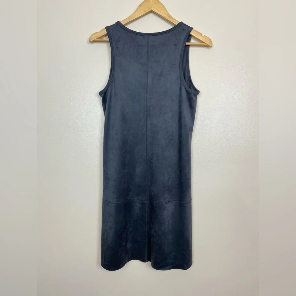 FIFTEEN TWENTY GRAY FAUX SUEDE MINI TANK DRESS